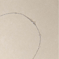 1.81 Ct. Blue Sapphire Bezel Necklace, 14K White Gold Life Style