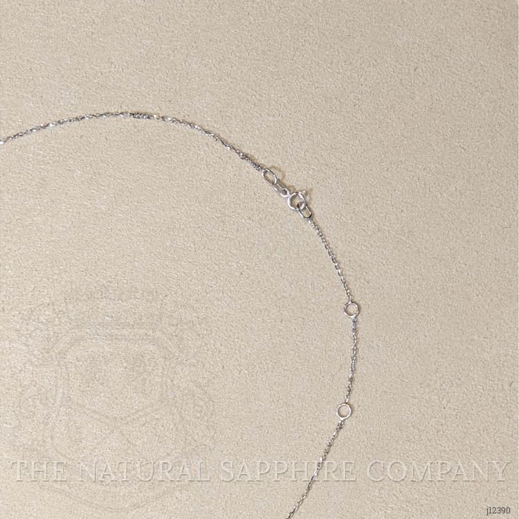 1.81 Ct. Blue Sapphire Bezel Necklace, 14K White Gold