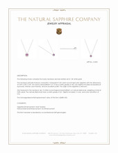 0.33 Ct. Pink Sapphire and Natural Diamond Accent Stones Necklace, 14K White Gold Appraisal