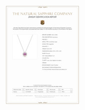 0.33 Ct. Pink Sapphire and Natural Diamond Accent Stones Necklace, 14K White Gold Scan Report