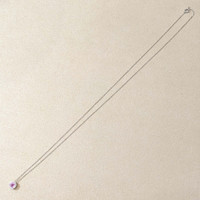 0.33 Ct. Pink Sapphire and Natural Diamond Accent Stones Necklace, 14K White Gold Life Style