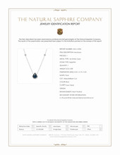 0.88 Ct. Blue Sapphire and Natural Diamond Bezel Necklace, 14K White Gold Scan Report