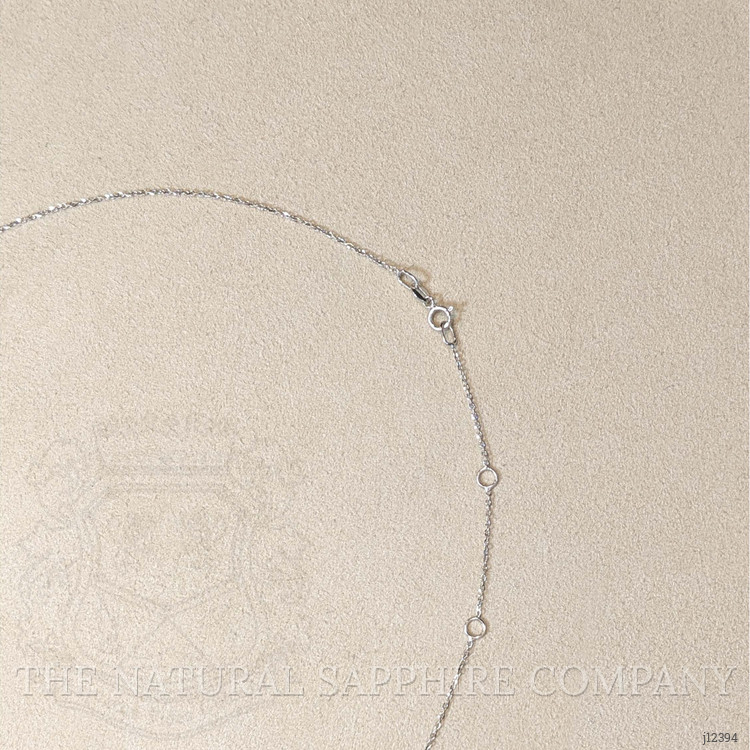 0.88 Ct. Blue Sapphire and Natural Diamond Bezel Necklace, 14K White Gold