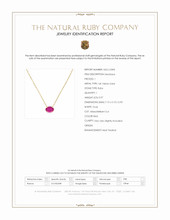 0.97 Ct. Ruby Solitaire Necklace, 14K Yellow Gold Scan Report