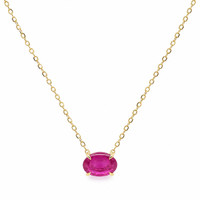 0.97 Ct. Ruby 14K Yellow Gold necklace