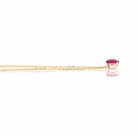 0.97 Ct. Ruby Solitaire Necklace, 14K Yellow Gold Image