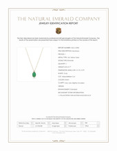 0.77 Ct. Emerald and Natural Diamond Solitaire Necklace, 14K Yellow Gold Scan Report