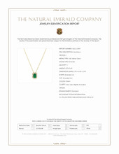 0.60 Ct. Emerald and Natural Diamond Accent Stones Necklace, 14K Yellow Gold Scan Report