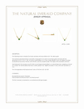 0.24 Ct. Emerald and Natural Diamond Accent Stones Necklace, 14K Yellow Gold Appraisal