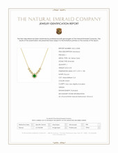 0.24 Ct. Emerald and Natural Diamond Accent Stones Necklace, 14K Yellow Gold Scan Report
