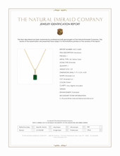1.22 Ct. Emerald and Natural Diamond Pave Necklace, 14K Yellow Gold Scan Report