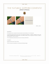 6.84 Ct.Tw.Total Carat Weight Blue Sapphire Tennis/Line Bracelet, 14K White Gold Appraisal