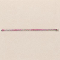 7.24 Ct.Tw.Total Carat Weight Pink Sapphire Tennis/Line Bracelet, 10K White Gold Image