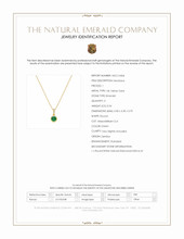 0.54 Ct. Emerald and Natural Diamond Bezel Necklace, 14K Yellow Gold Scan Report