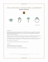 1.06 Ct. Greenish Blue Paraiba Tourmaline and Natural Diamond Pave Ring, Platinum 950 Appraisal