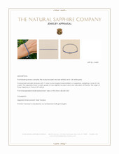 3.46 Ct.Tw.Total Carat Weight Blue Sapphire Tennis/Line Bracelet, 14K White Gold Appraisal