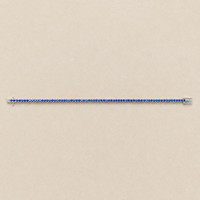 3.46&nbsp;Ct.Tw.Total Carat Weight Blue Sapphire Tennis/Line Bracelet, 14K White Gold Image