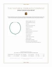24.61 Ct. Emerald and Natural Diamond Accent Stones Necklace, 14K White Gold Scan Report