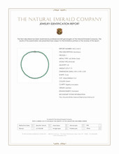 9.15 Ct. Emerald and Natural Diamond Pave Necklace, 14K White Gold Scan Report