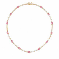 6.58 Ct. Sapphire 14K White Gold necklace