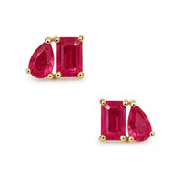 0.70 Ct.Tw. Ruby 14K Yellow Gold earring