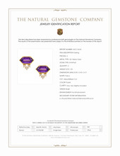 1.26&nbsp;Ct.Tw.Total Carat Weight Purple Amethyst and Natural Diamond Studs Earrings, 14K Yellow Gold Scan Report