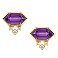1.26 Ct.Tw. Amethyst 14K Yellow Gold earring