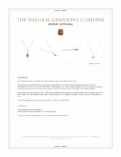 1.96 Ct. Blue Topaz and Natural Diamond Accent Stones Necklace, Silver Appraisal