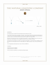 1.82 Ct. Blue Topaz and Natural Diamond Bezel Pendant, Silver Appraisal