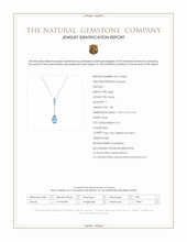 1.82 Ct. Blue Topaz and Natural Diamond Bezel Pendant, Silver Scan Report