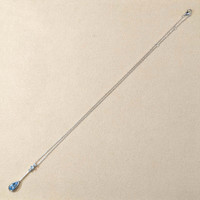 1.82 Ct. Blue Topaz and Natural Diamond Bezel Pendant, Silver Life Style