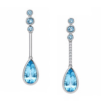 2.88 Ct.Tw. Topaz Silver earring