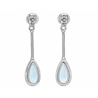 2.88 Ct.Tw.Total Carat Weight Blue Topaz Studs Earrings, Silver Image