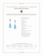 4.68 Ct.Tw.Total Carat Weight Blue Topaz Studs Earrings, Silver Scan Report