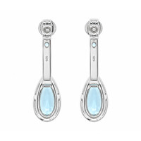 4.68&nbsp;Ct.Tw.Total Carat Weight Blue Topaz Studs Earrings, Silver Image