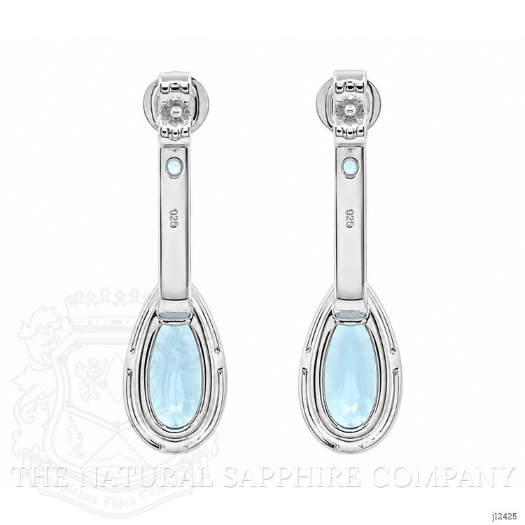 4.68 Ct.Tw. Blue Topaz Studs Earrings, Silver