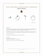 0.52 Ct. Blue Topaz and Natural Diamond Bezel Ring, Silver Appraisal