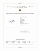 0.52 Ct. Blue Topaz and Natural Diamond Bezel Ring, Silver Scan Report