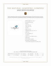 0.52 Ct. Blue Topaz and Natural Diamond Bezel Ring, Silver Scan Report