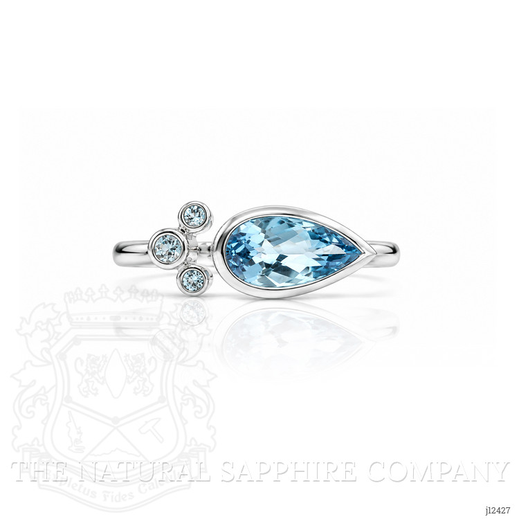 1.47 Ct. Blue Topaz Bezel Ring, Silver