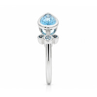 1.47 Ct. Blue Topaz Bezel Ring, Silver Image