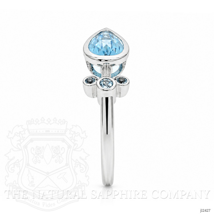 1.47 Ct. Blue Topaz Bezel Ring, Silver