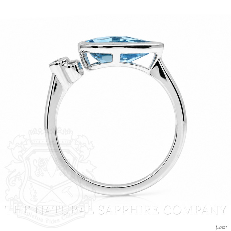 1.47 Ct. Blue Topaz Bezel Ring, Silver
