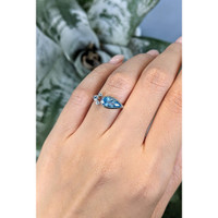1.47 Ct. Blue Topaz Bezel Ring, Silver Life Style