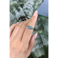 1.47 Ct. Blue Topaz Bezel Ring, Silver Life Style