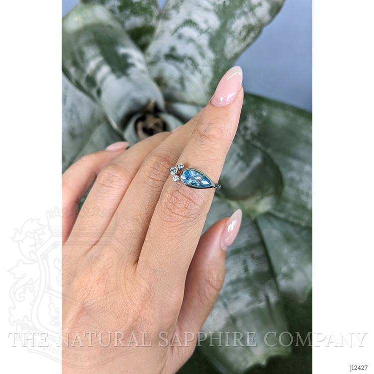 1.47 Ct. Blue Topaz Bezel Ring, Silver