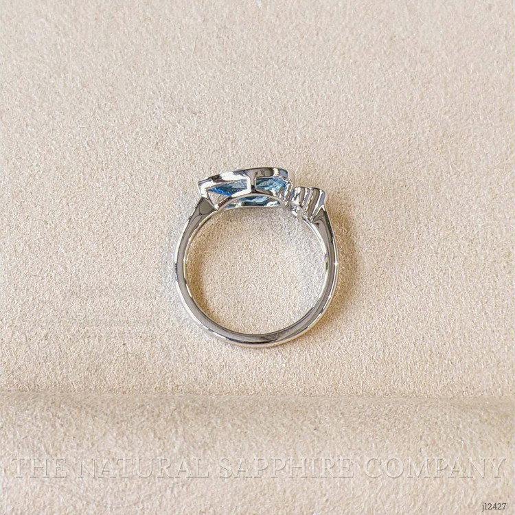 1.47 Ct. Blue Topaz Bezel Ring, Silver