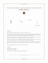 2.34 Ct. Blue Topaz and Natural Diamond Multi Stone Necklace, Silver Appraisal