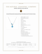 2.34 Ct. Blue Topaz and Natural Diamond Multi Stone Necklace, Silver Scan Report