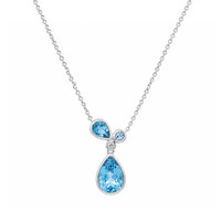 2.34 Ct. Topaz Silver necklace